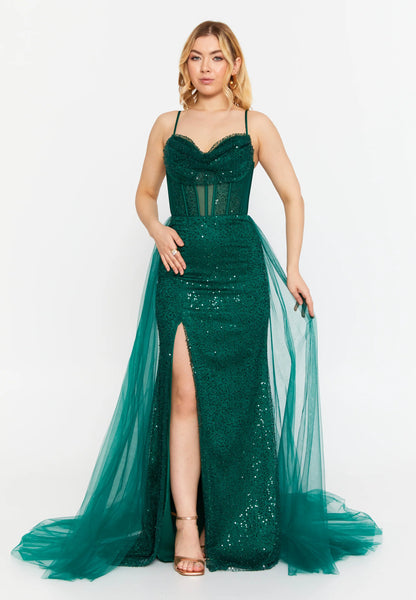 Sleeveless Maxi Tulle Mermaid Regular Wedding Guest Dress Unit Price: €60
