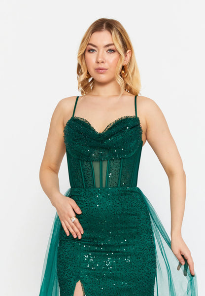 Sleeveless Maxi Tulle Mermaid Regular Wedding Guest Dress Unit Price: €60