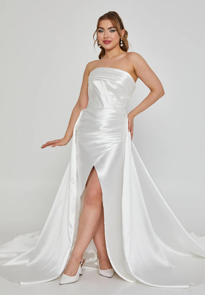 Strapless Maxi Polyester Regular Wedding Dress Unit Price: €550