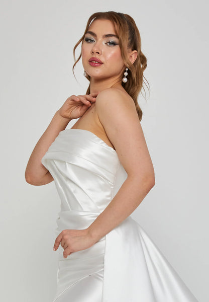 Strapless Maxi Polyester Regular Wedding Dress Unit Price: €550