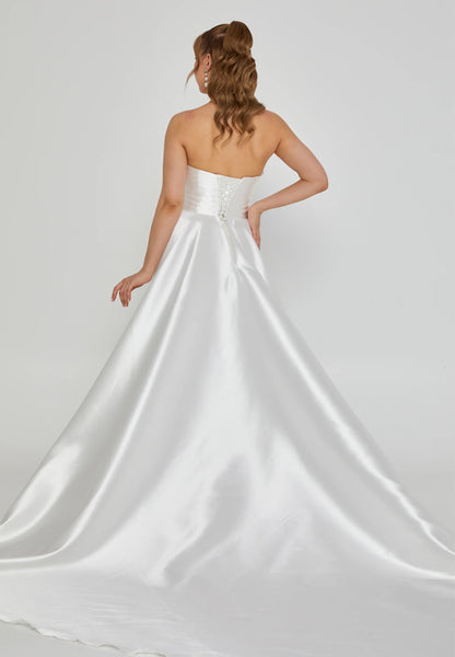 Strapless Maxi Polyester Regular Wedding Dress Unit Price: €550