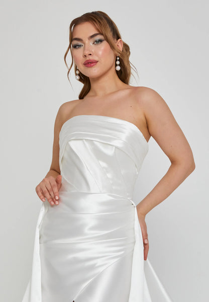 Strapless Maxi Polyester Regular Wedding Dress Unit Price: €550
