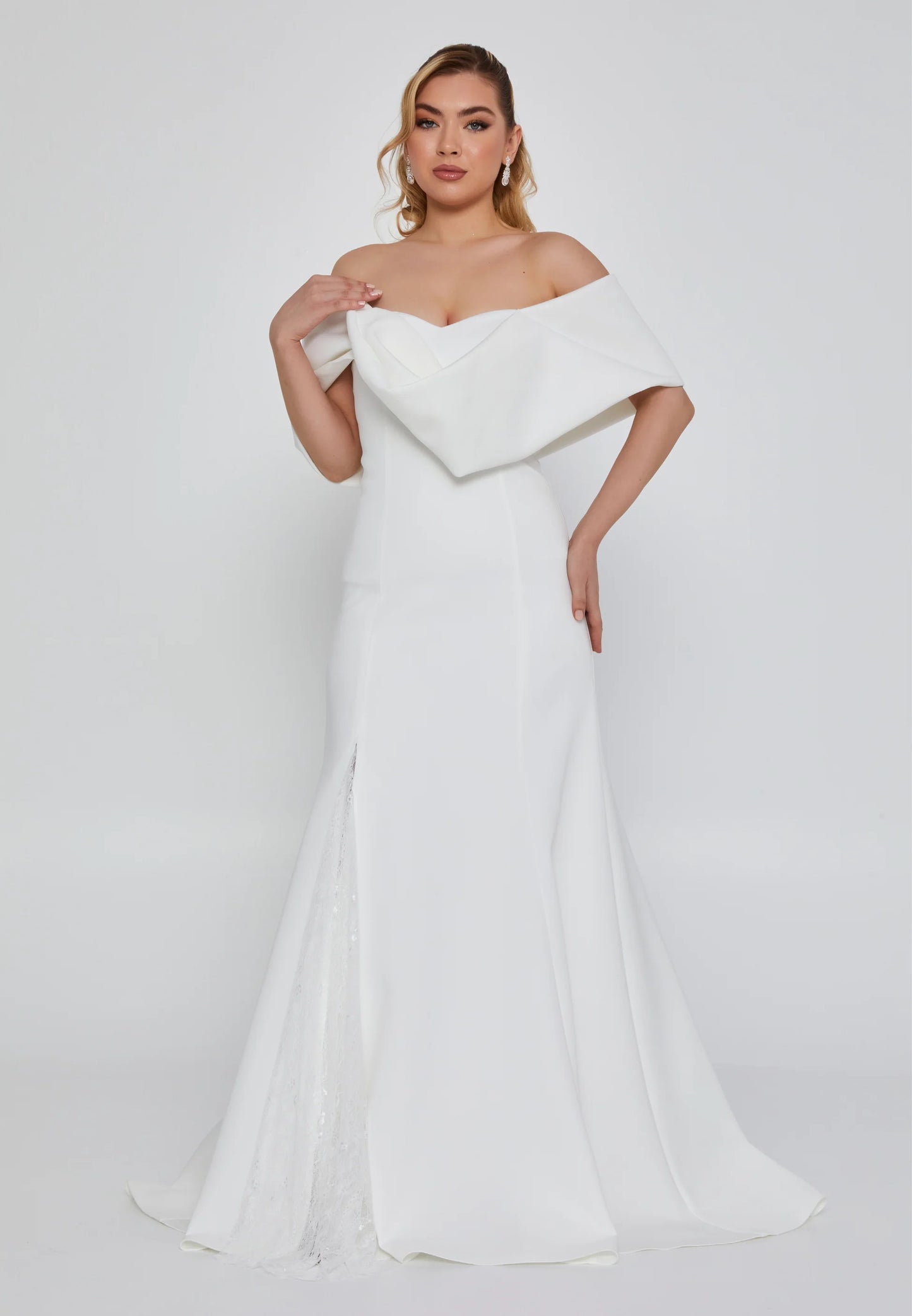Off Shoulder Maxi Lycra Regular Wedding Dress Unit Price: €330