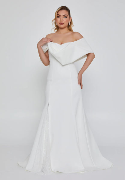 Off Shoulder Maxi Lycra Regular Wedding Dress Unit Price: €330