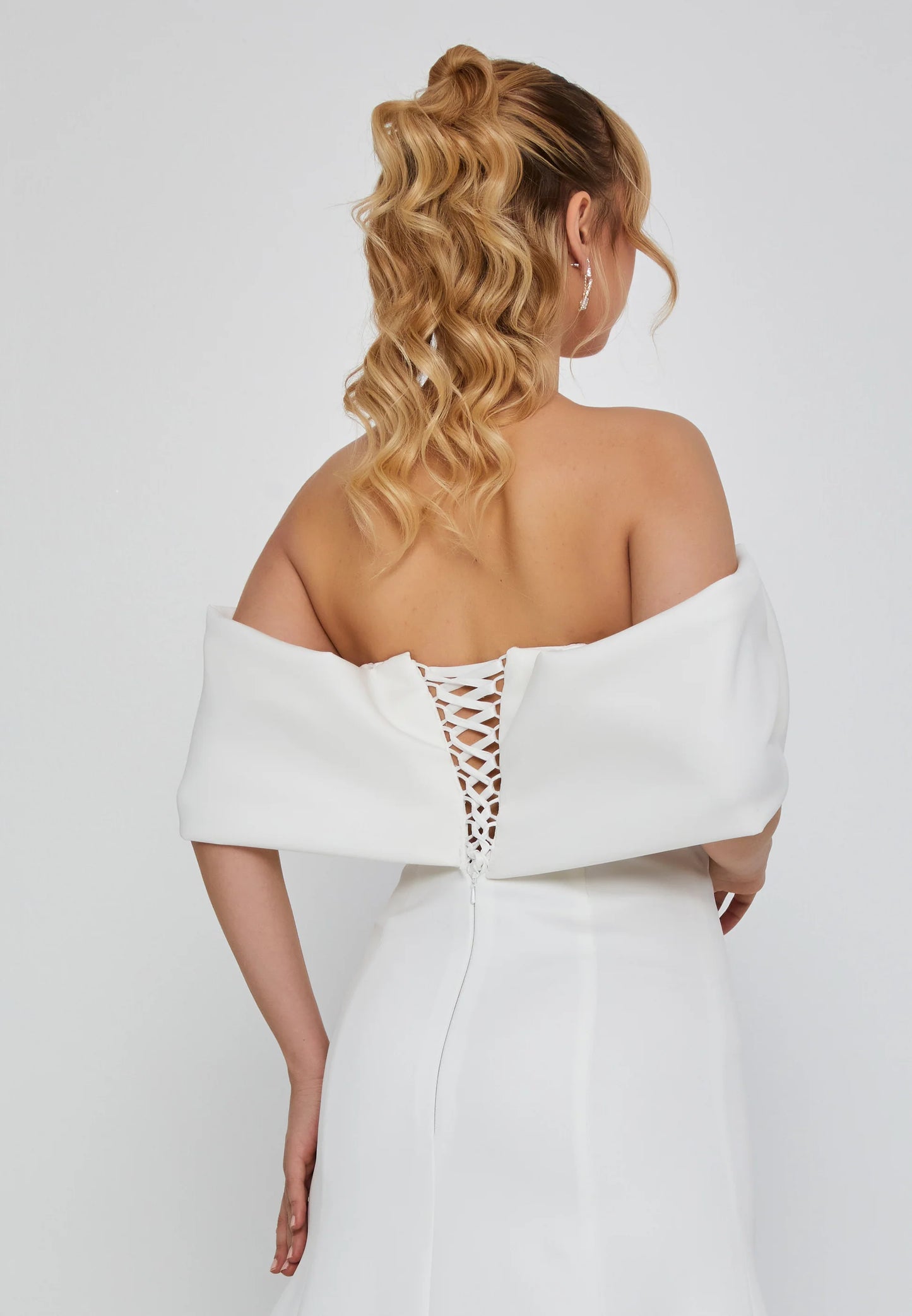 Off Shoulder Maxi Lycra Regular Wedding Dress Unit Price: €330