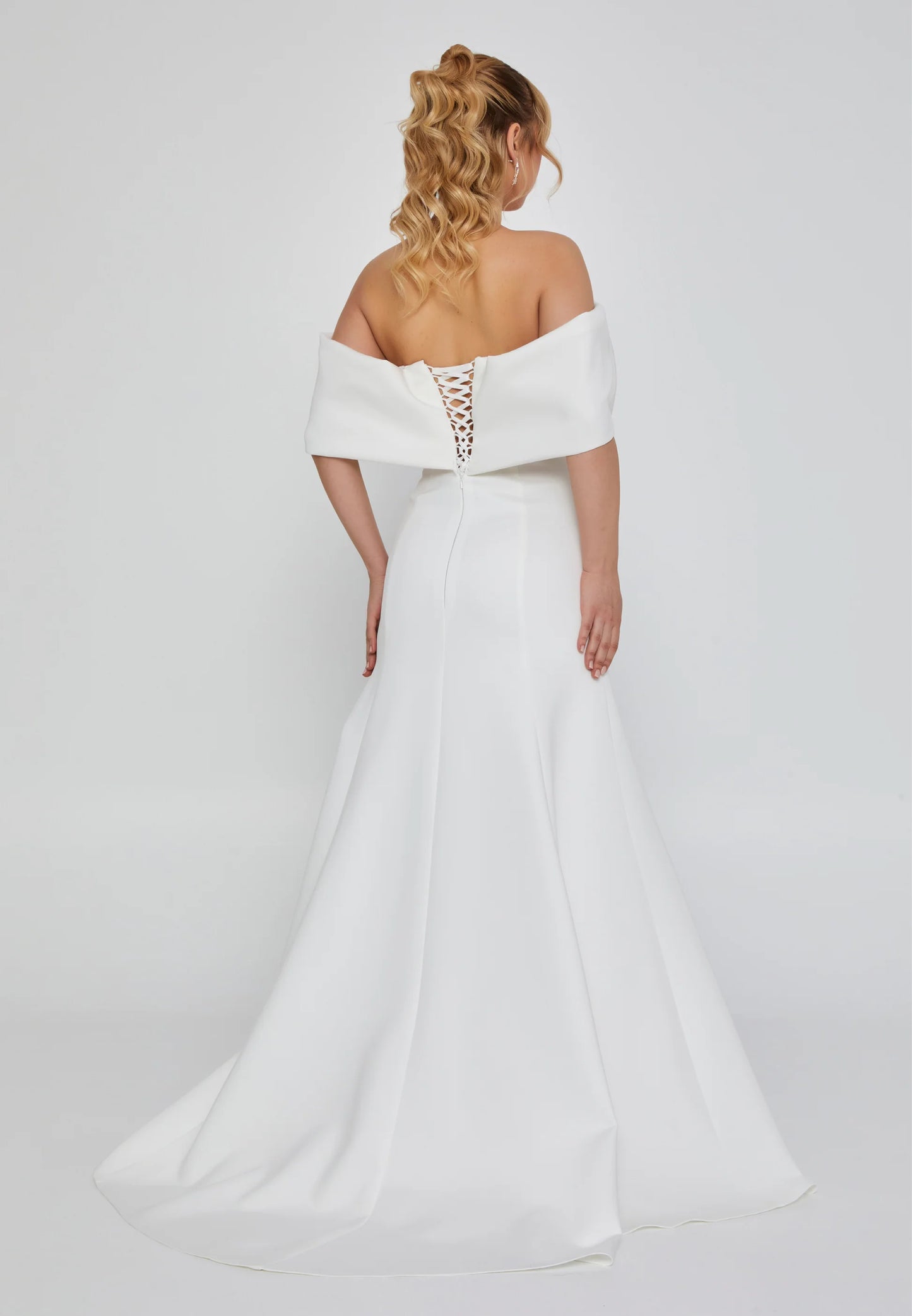 Off Shoulder Maxi Lycra Regular Wedding Dress Unit Price: €330