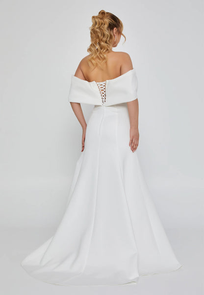 Off Shoulder Maxi Lycra Regular Wedding Dress Unit Price: €330