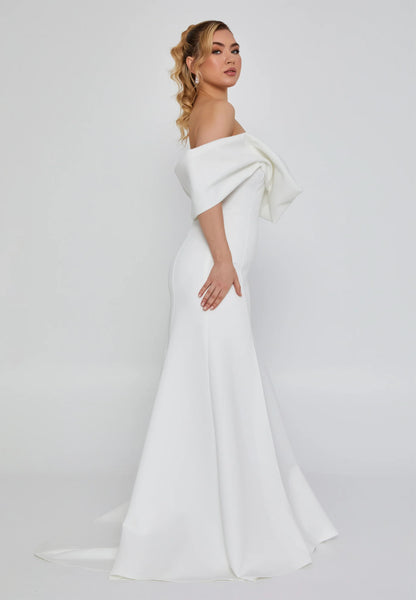 Off Shoulder Maxi Lycra Regular Wedding Dress Unit Price: €330
