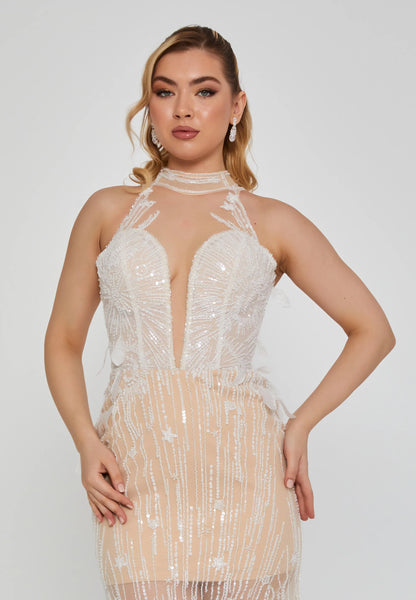 Sleeveless Maxi Tulle Regular Wedding Dress Unit Price: €230