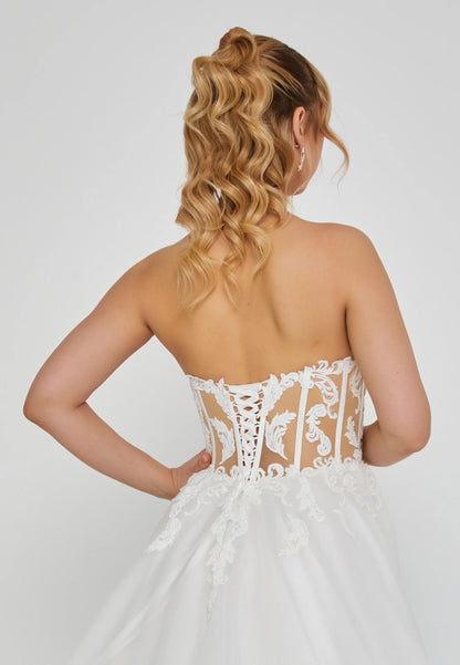 Strapless Maxi Polyester Regular Wedding Dress Unit Price: €210