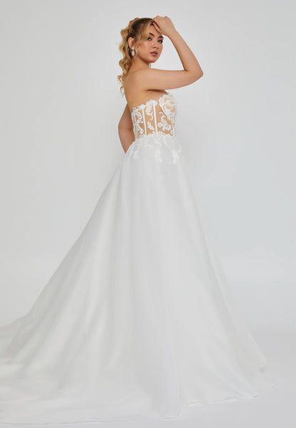 Strapless Maxi Polyester Regular Wedding Dress Unit Price: €210