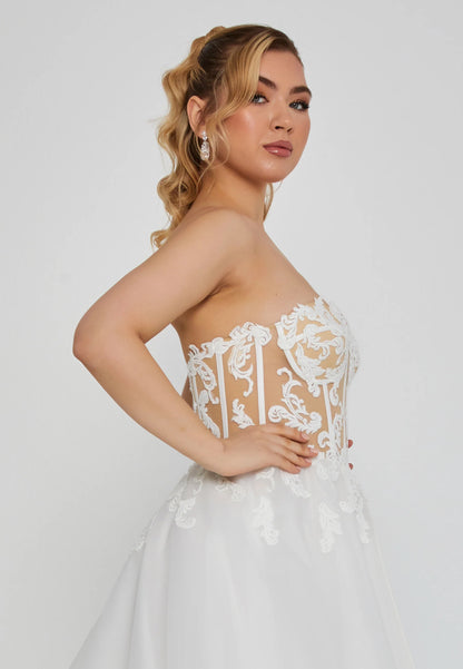 Strapless Maxi Polyester Regular Wedding Dress Unit Price: €210