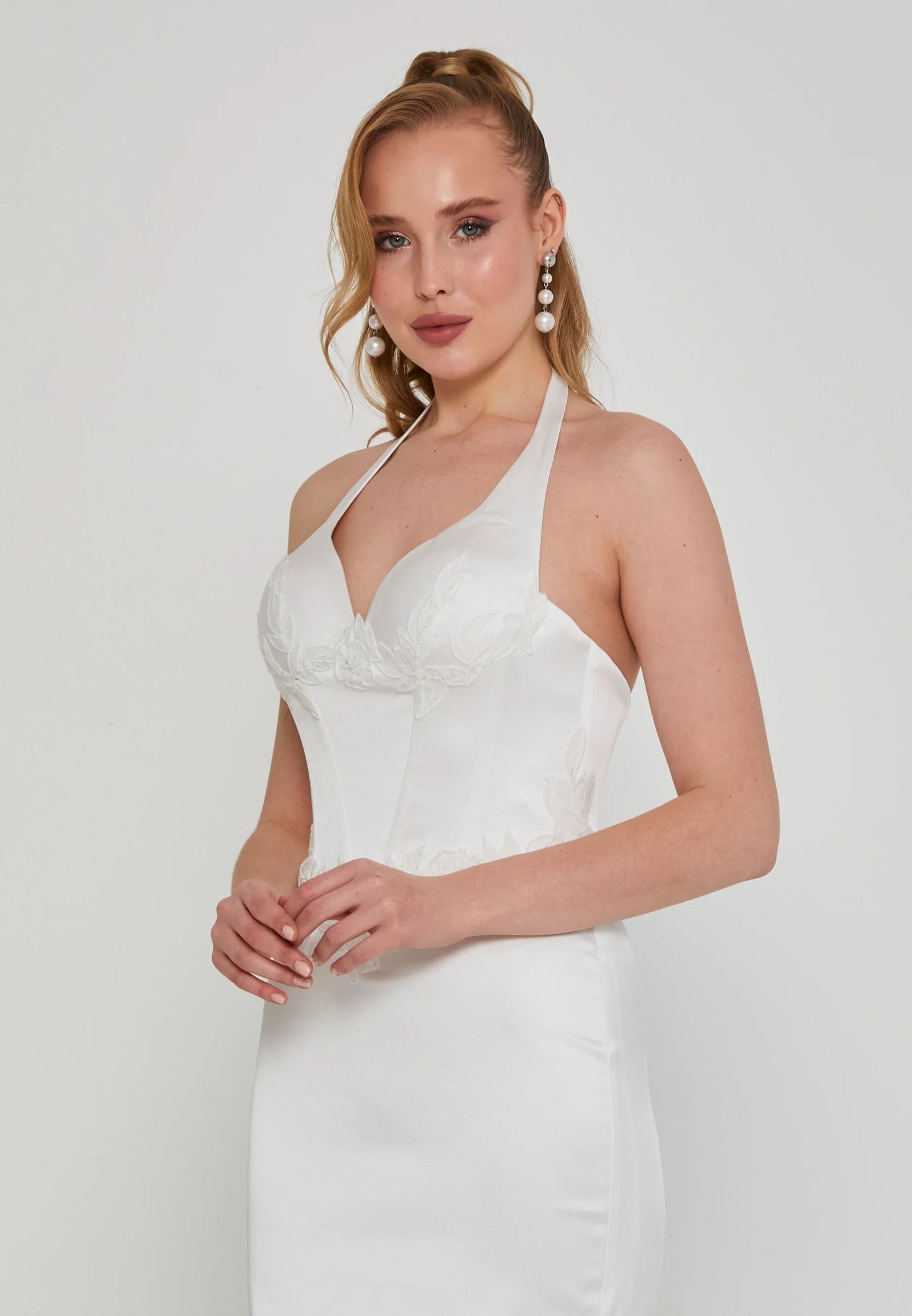 Sleeveless Maxi Polyester Regular Wedding Dress Unit Price: €300