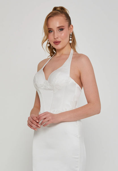 Sleeveless Maxi Polyester Regular Wedding Dress Unit Price: €300