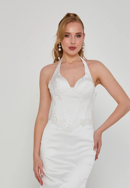 Sleeveless Maxi Polyester Regular Wedding Dress Unit Price: €300