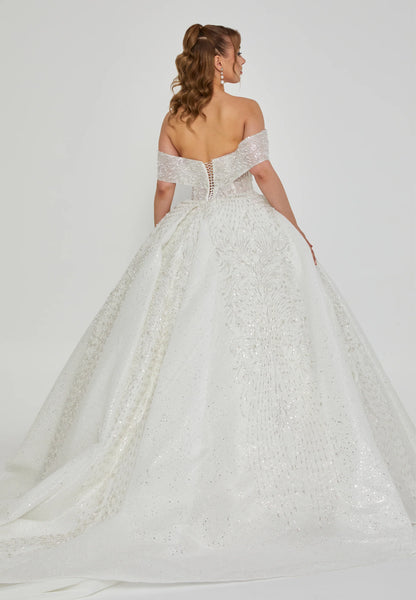 Off Shoulder Maxi Tulle Regular Wedding Dress Unit Price: €780