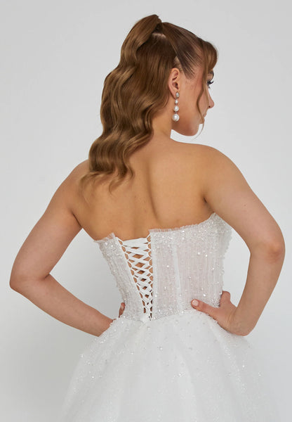 Strapless Maxi Tulle Regular Wedding Dress Unit Price: €210