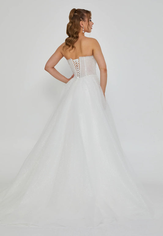 Strapless Maxi Tulle Regular Wedding Dress Unit Price: €210