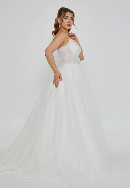 Strapless Maxi Tulle Regular Wedding Dress Unit Price: €210