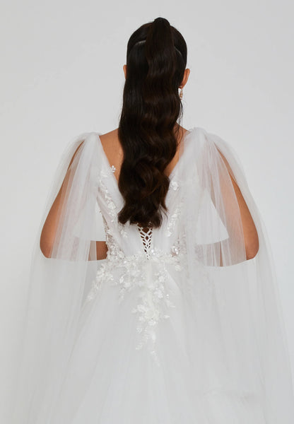 Sleeveless Maxi Tulle Regular Wedding Dress Unit Price: €210