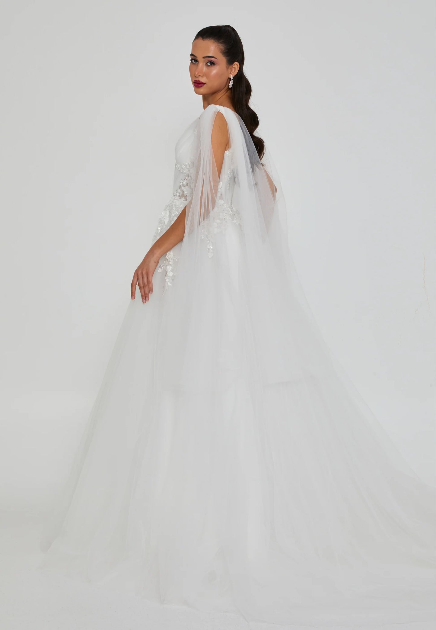 Sleeveless Maxi Tulle Regular Wedding Dress Unit Price: €210