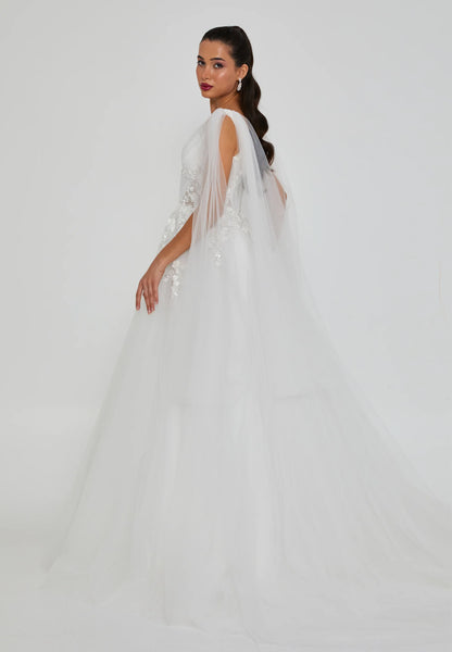 Sleeveless Maxi Tulle Regular Wedding Dress Unit Price: €210