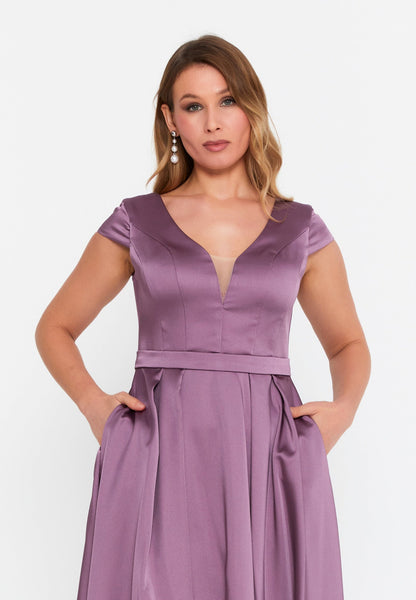 Short Sleeve Mini Satin Column Plus Size Evening Dress Unit Price: €31