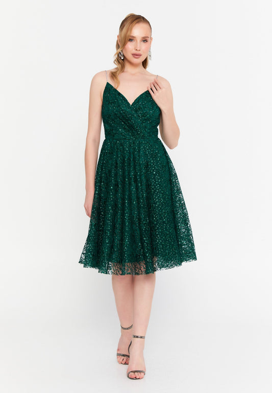 Sleeveless Midi Tulle A - Line Regular Cocktail Dress Unit Price: €31