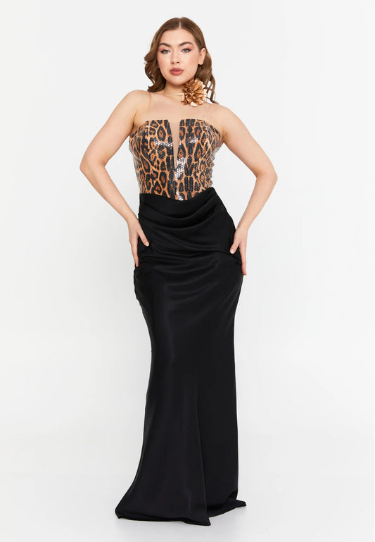 Strapless Maxi Viscose Mermaid Regular Wedding Guest Dress Unit Price: €66