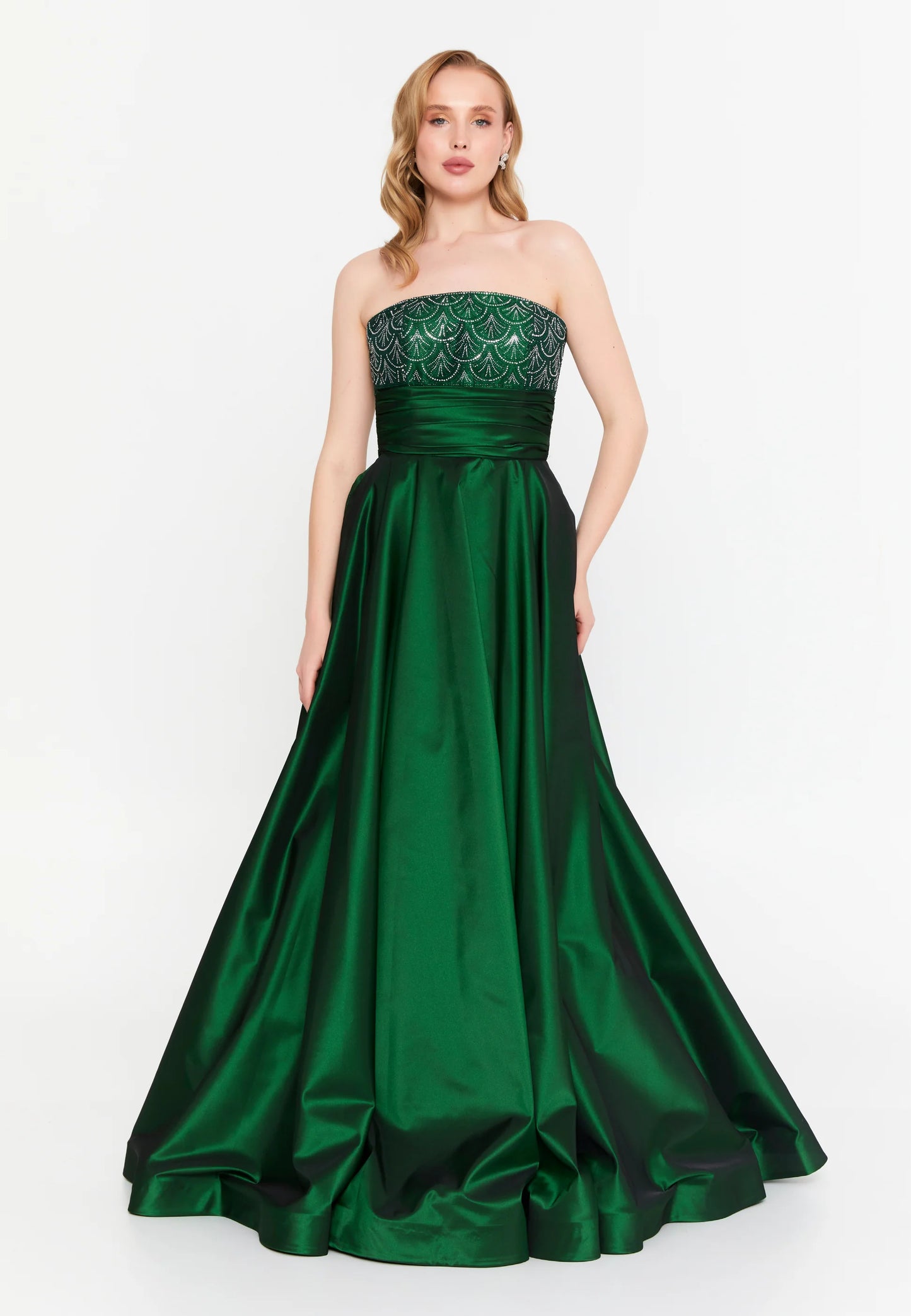 Strapless Maxi Polyester A - Line Regular Prom Dress Unit Price: €156
