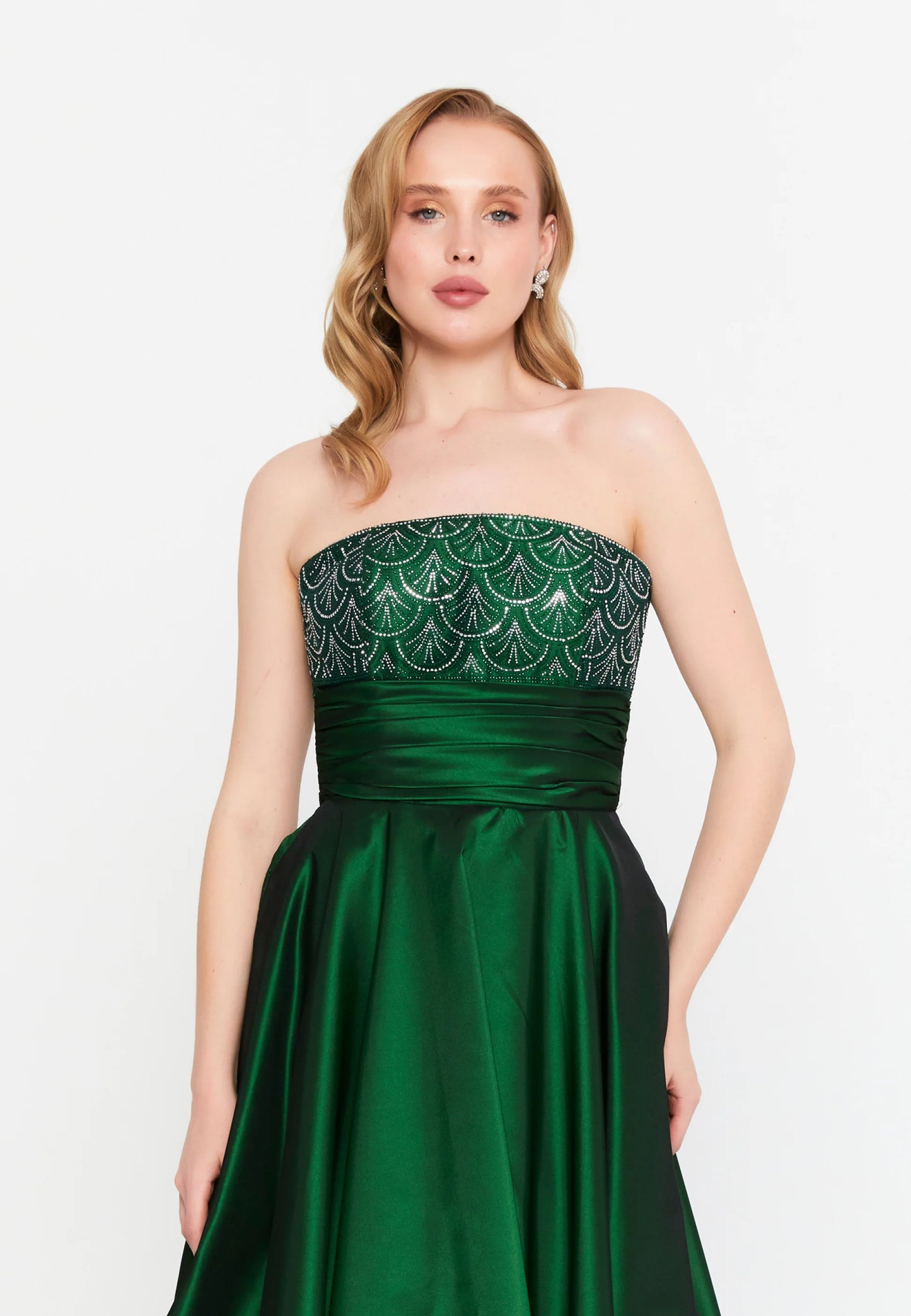 Strapless Maxi Polyester A - Line Regular Prom Dress Unit Price: €156