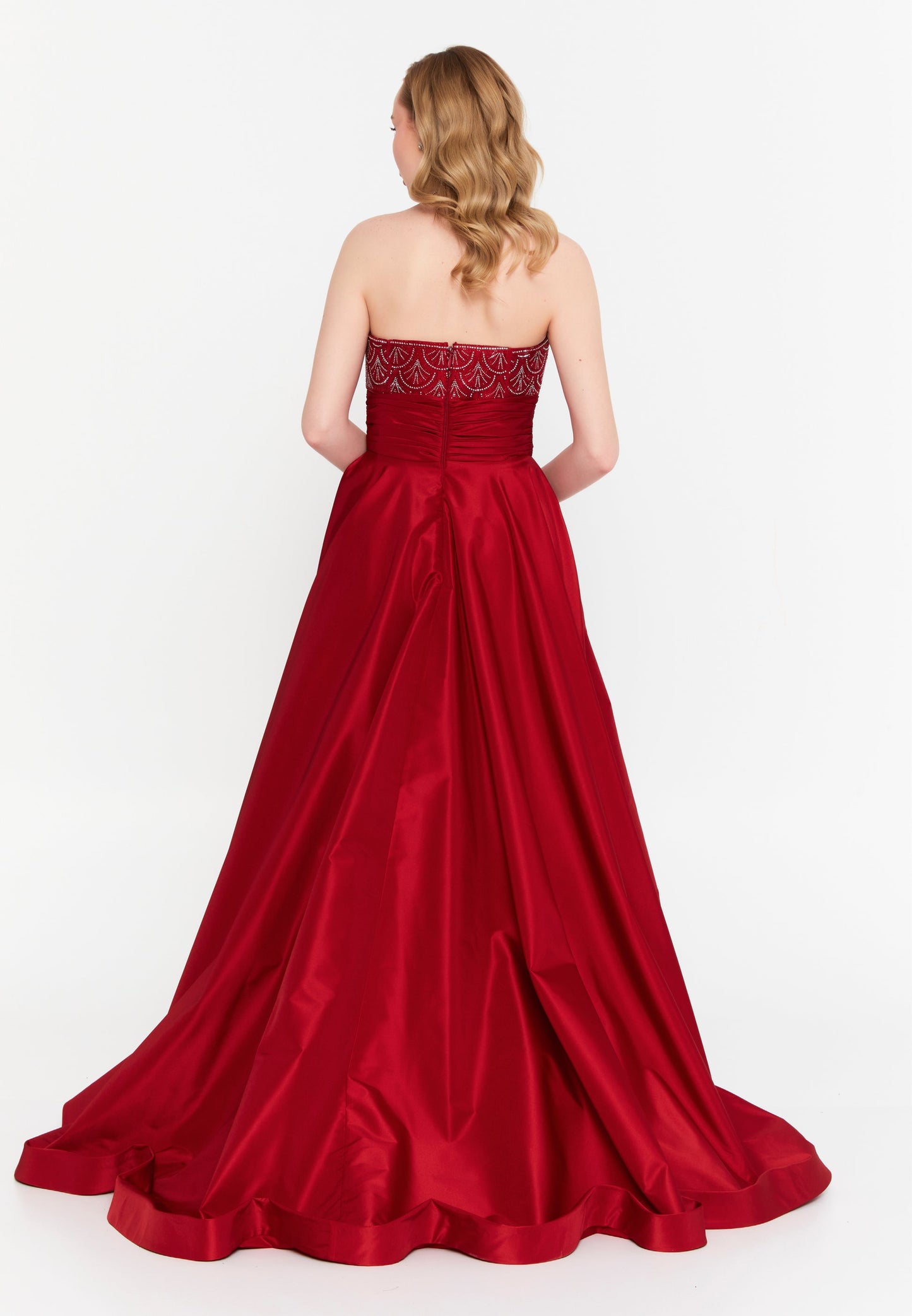 Strapless Maxi Polyester A - Line Regular Prom Dress Unit Price: €156