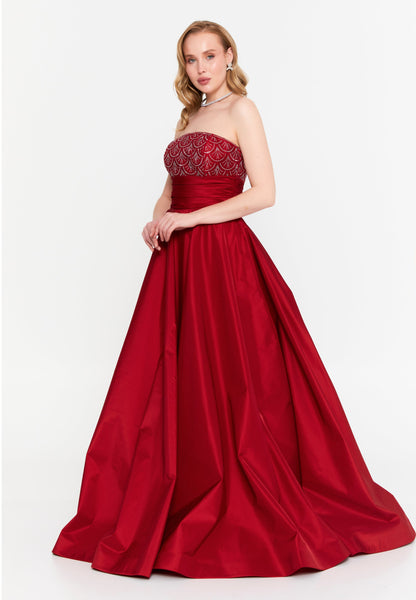 Strapless Maxi Polyester A - Line Regular Prom Dress Unit Price: €156