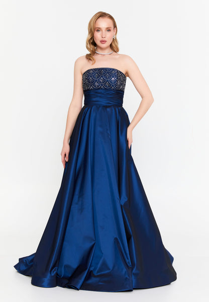 Strapless Maxi Polyester A - Line Regular Prom Dress Unit Price: €156