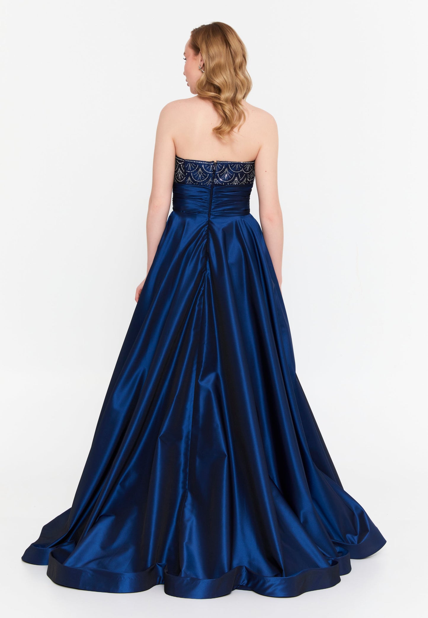 Strapless Maxi Polyester A - Line Regular Prom Dress Unit Price: €156