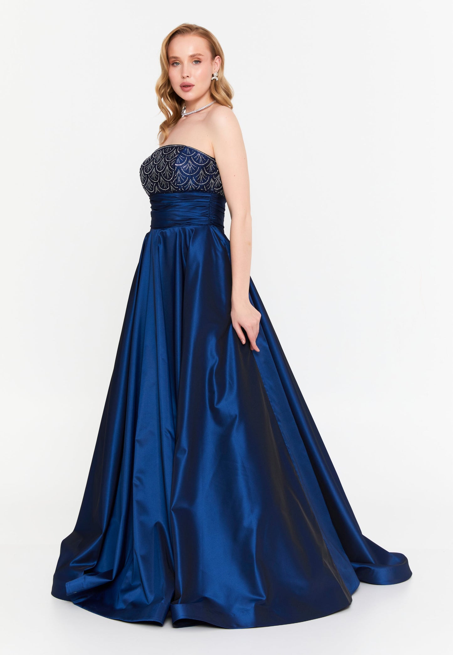 Strapless Maxi Polyester A - Line Regular Prom Dress Unit Price: €156