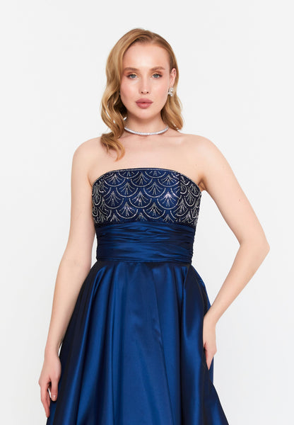 Strapless Maxi Polyester A - Line Regular Prom Dress Unit Price: €156