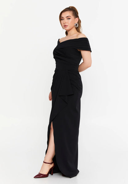 Off Shoulder Maxi Viscose Column Regular Wedding Guest Dress Unit Price: €55