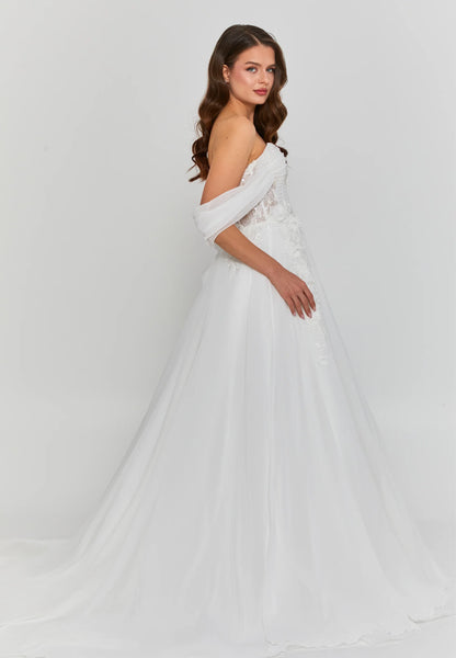 Off Shoulder Maxi Chiffon Regular Wedding Dress Unit Price: €240
