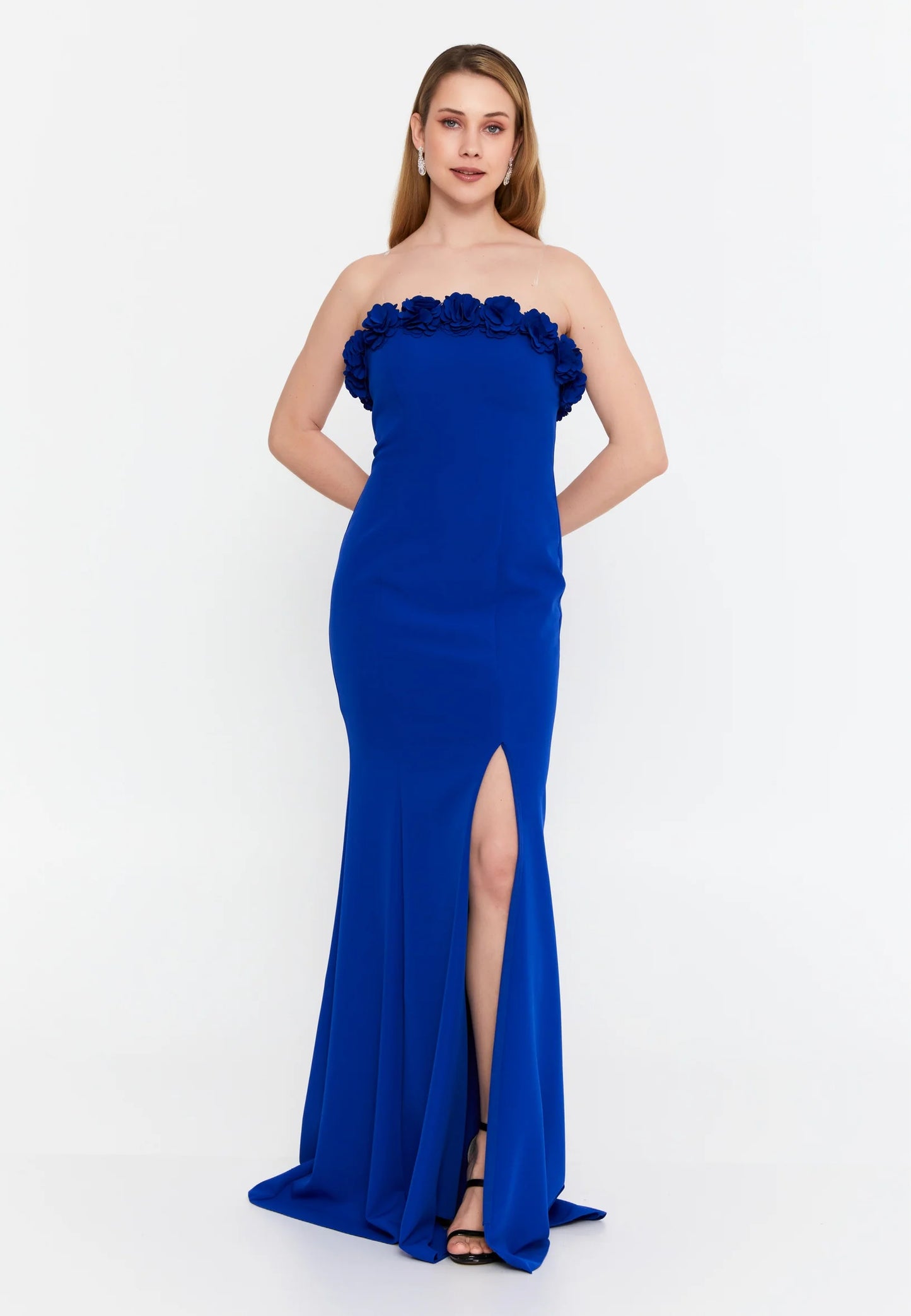 Strapless Maxi Viscose Mermaid Regular Wedding Guest Dress Unit Price: €48
