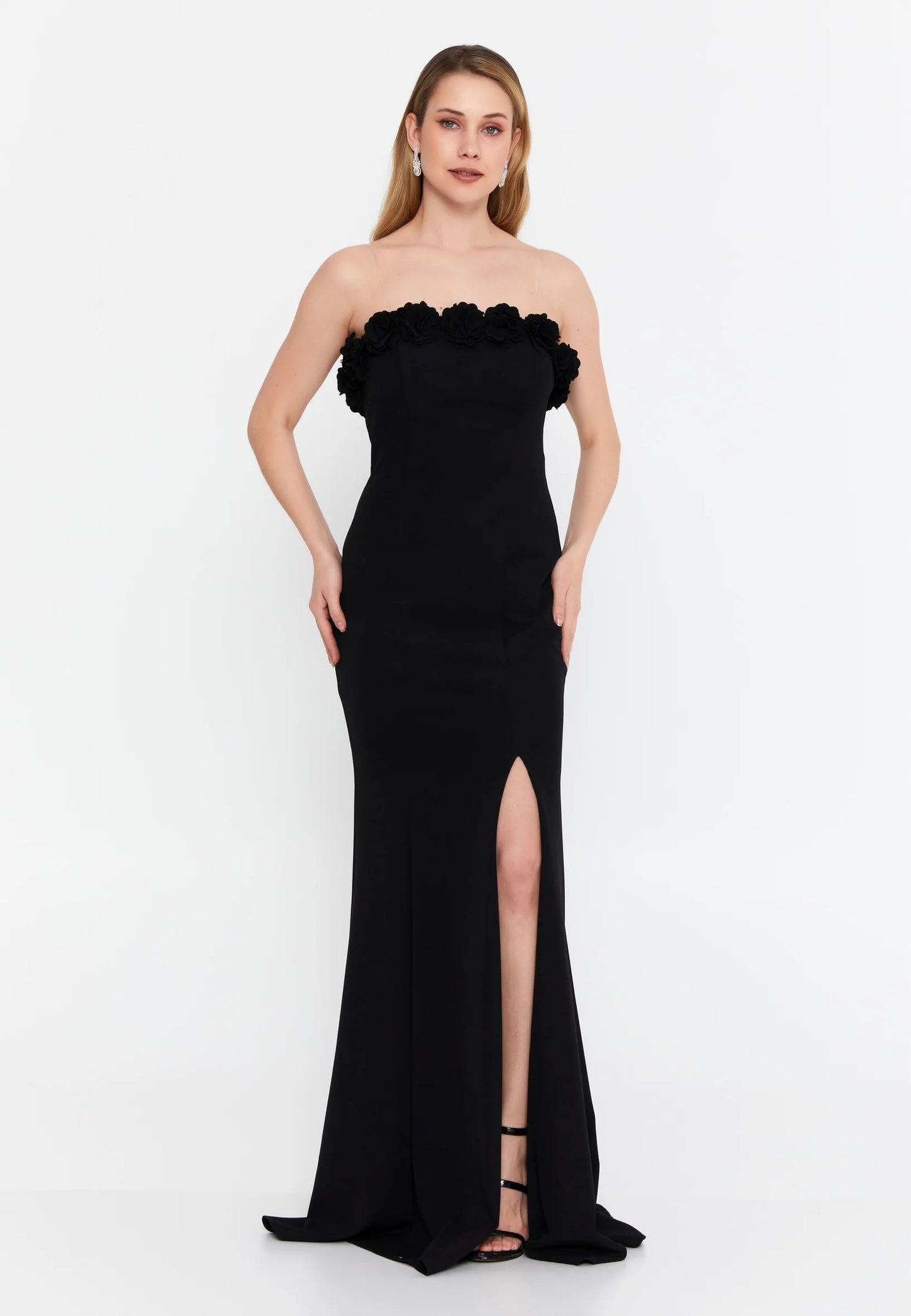 Strapless Maxi Viscose Mermaid Regular Wedding Guest Dress Unit Price: €48