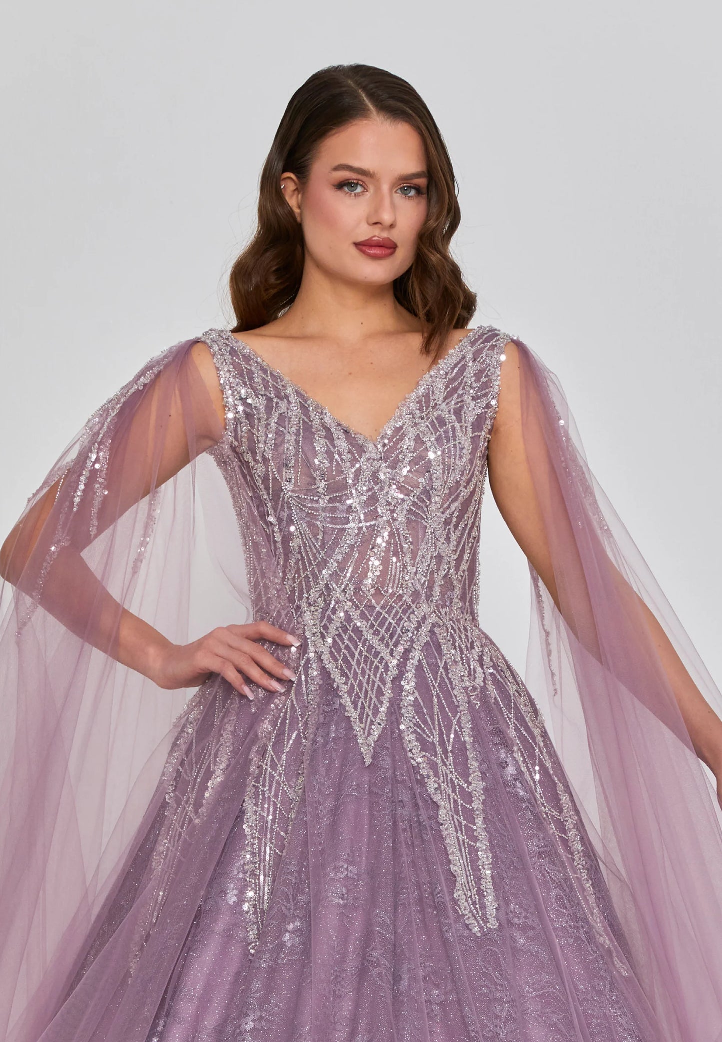 Sleeveless Maxi Tulle Regular Engagement Dress Unit Price: €270