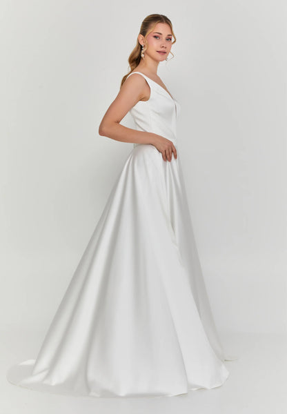 Sleeveless Maxi Satin Regular Wedding Dress Unit Price: €355
