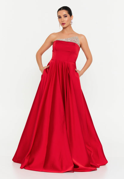 Strapless Maxi Polyester A - Line Regular Prom Dress Unit Price: €195