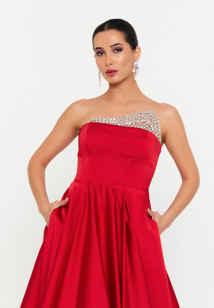 Strapless Maxi Polyester A - Line Regular Prom Dress Unit Price: €195