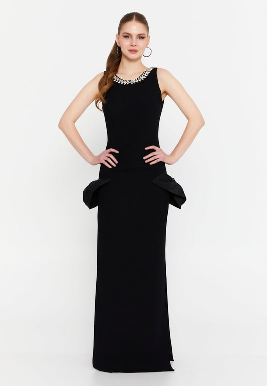 Sleeveless Maxi Viscose Column Regular Wedding Guest Dress Unit Price: €95