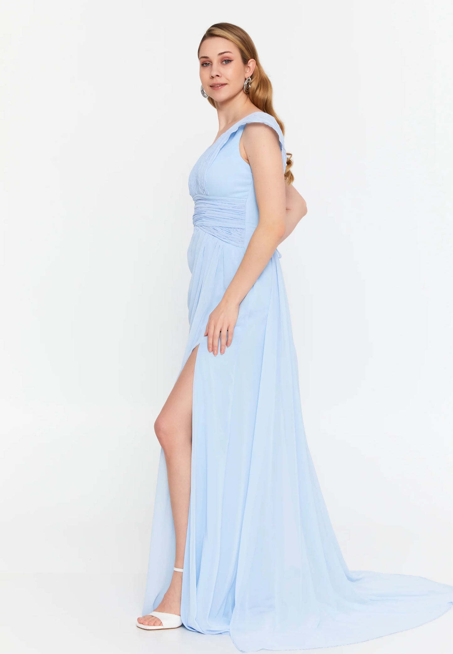 Sleeveless Maxi Chiffon Mermaid Regular Wedding Guest Dress Unit Price: €42