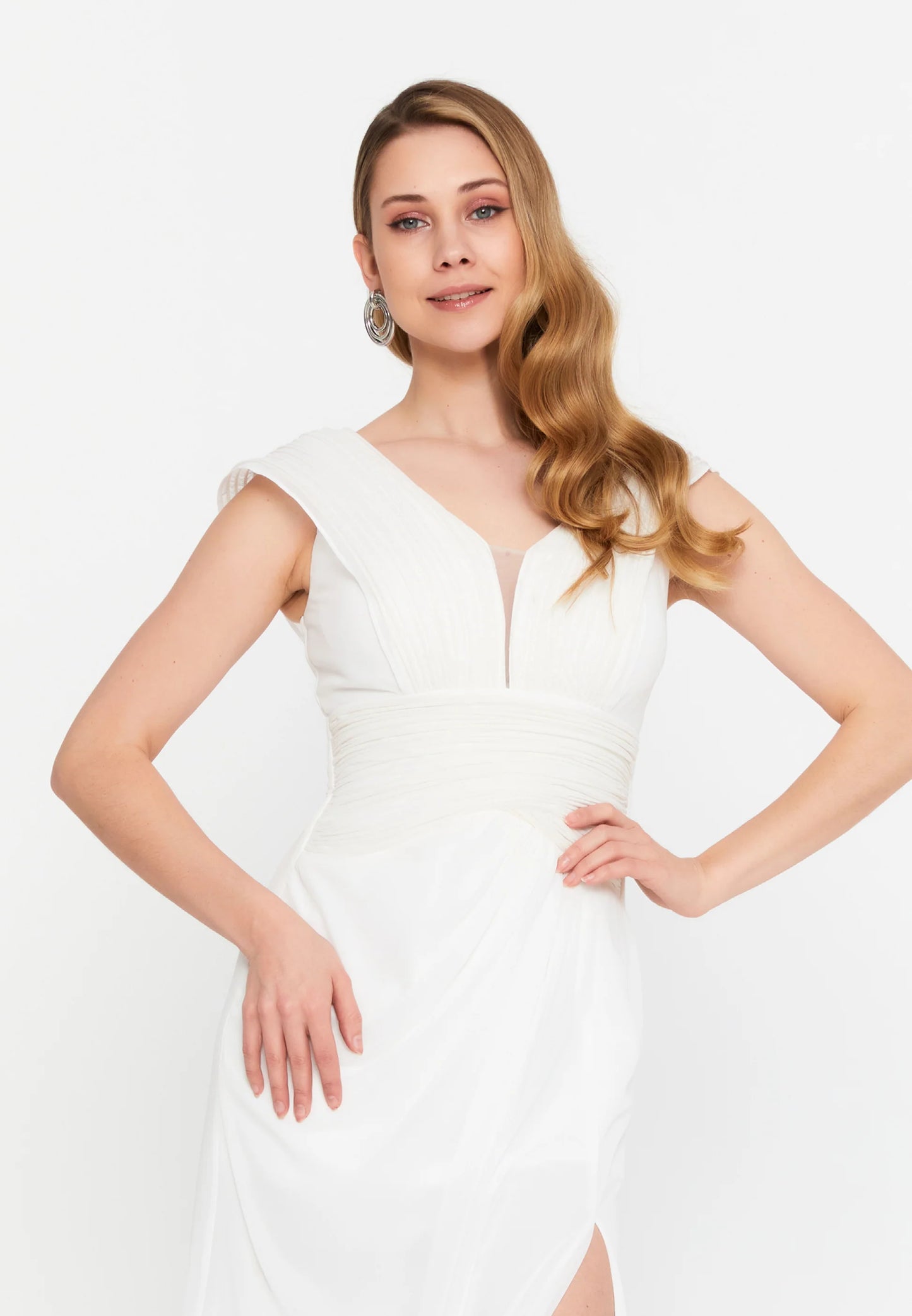 Sleeveless Maxi Chiffon Mermaid Regular Wedding Guest Dress Unit Price: €42