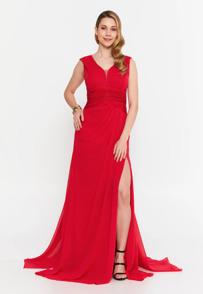 Sleeveless Maxi Chiffon Mermaid Regular Wedding Guest Dress Unit Price: €42