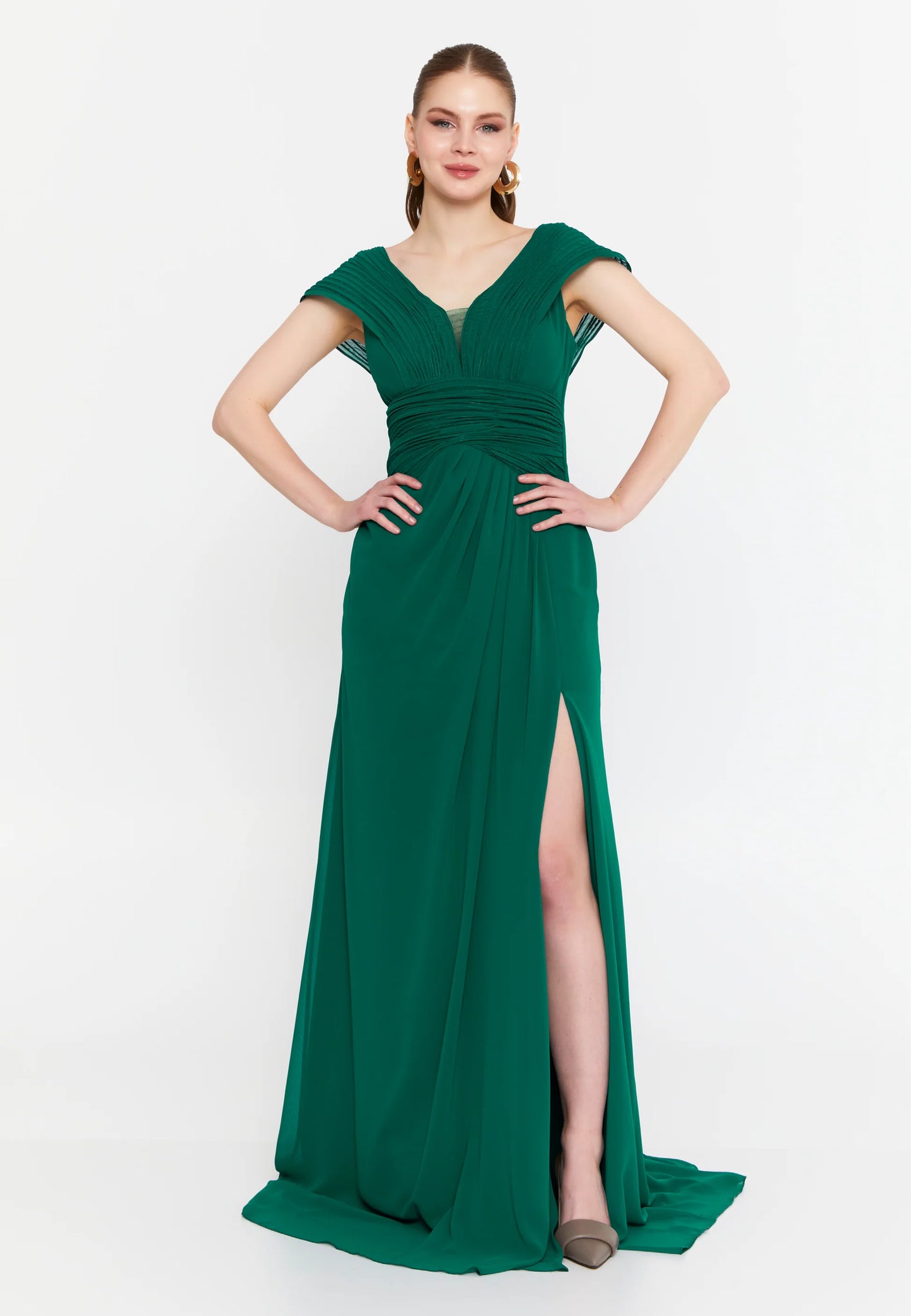 Sleeveless Maxi Chiffon Mermaid Regular Wedding Guest Dress Unit Price: €42